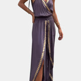 Lorena - Vestido Mono con Detalles Dorados
