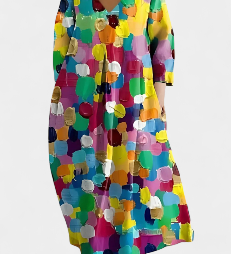 Ana - Vestido Fluido con Estampado
