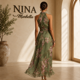 Ana - Vestido maxi plisado