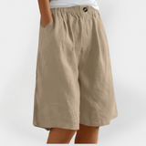 Pantalones de Lino con Bolsillos
