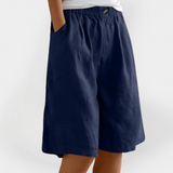 Pantalones de Lino con Bolsillos