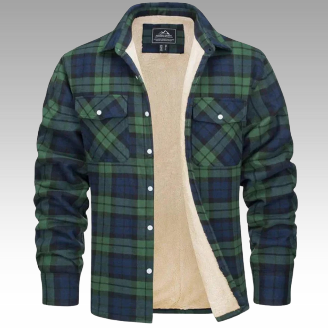 Tiago - Chaqueta Trucker Rayas Forro Polar
