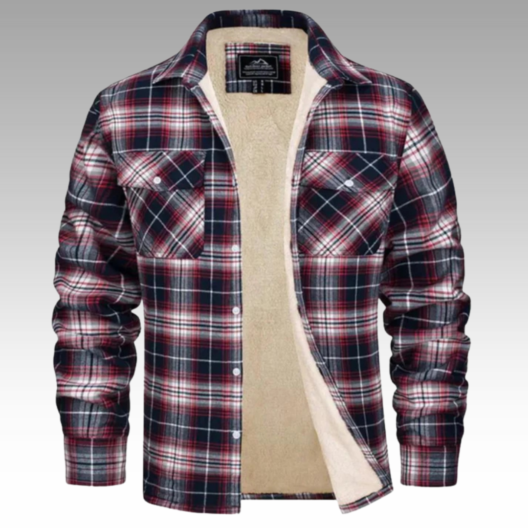 Tiago - Chaqueta Trucker Rayas Forro Polar