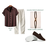 Conjunto de 4 piezas - Castaño