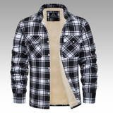 Tiago - Chaqueta Trucker Rayas Forro Polar