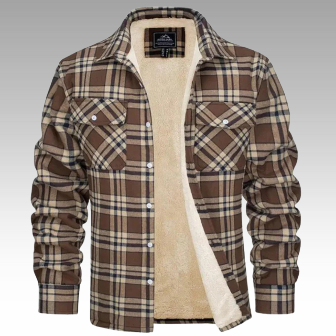 Tiago - Chaqueta Trucker Rayas Forro Polar