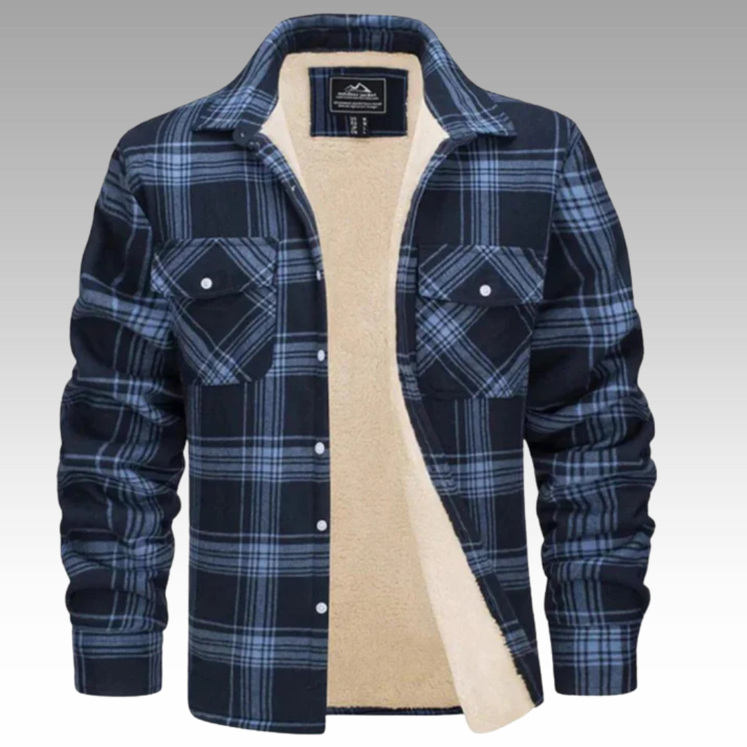Tiago - Chaqueta Trucker Rayas Forro Polar