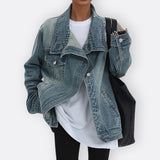 Sílvia - Chaqueta Vintage Cuello Alto Asimétrico