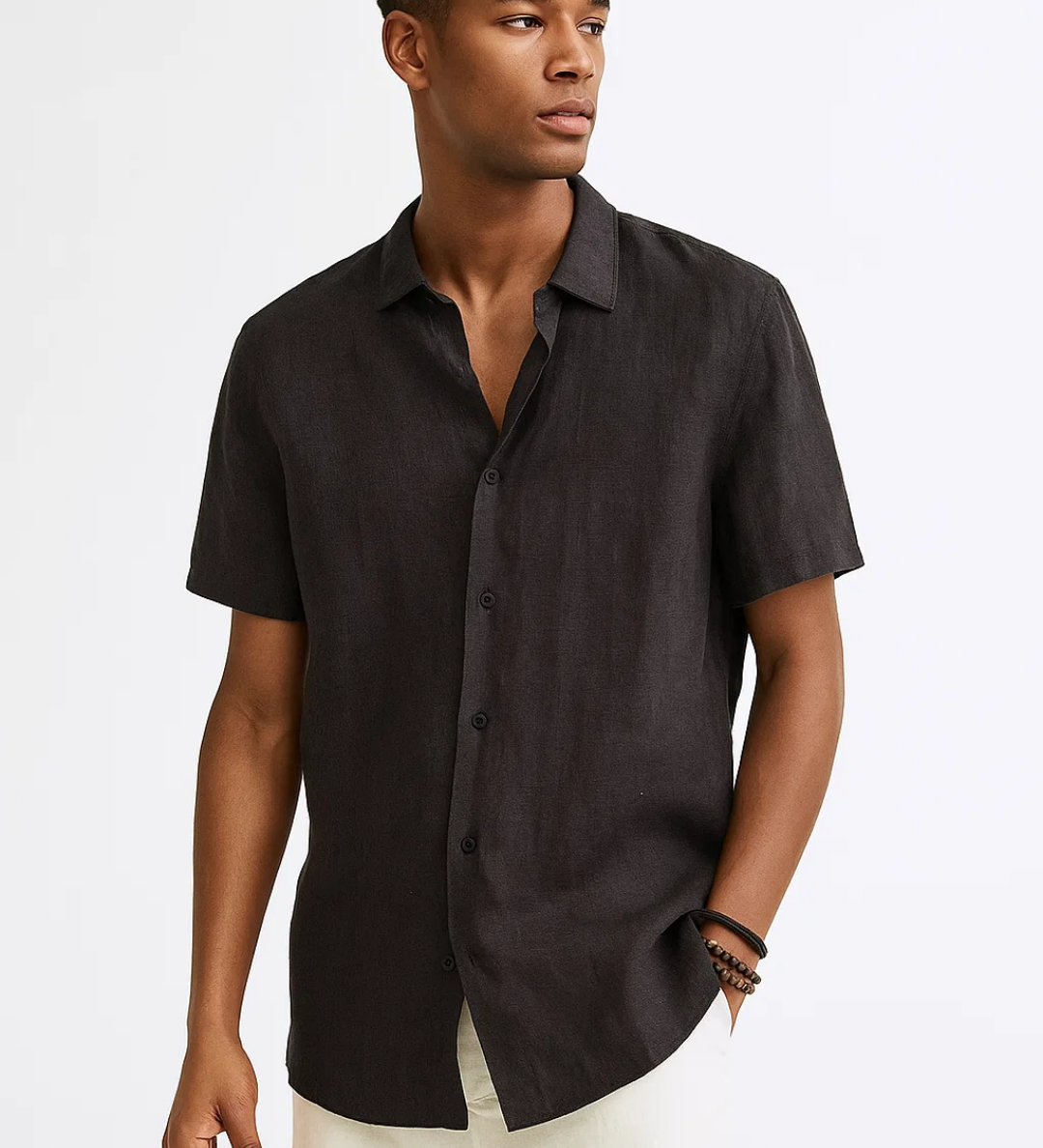 Camisa de Botón - Cuello Abierto