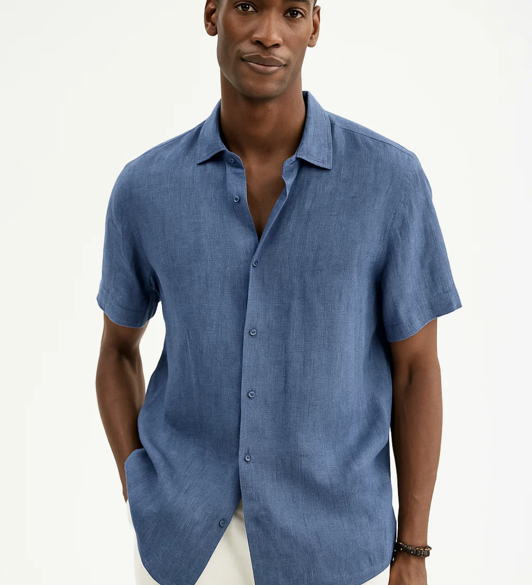 Camisa de Botón - Cuello Abierto