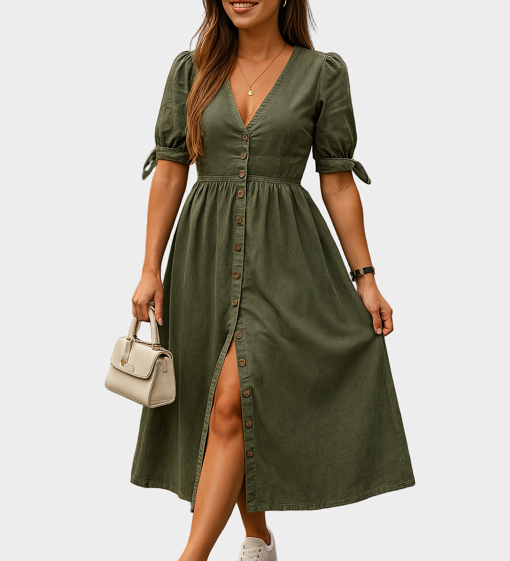 Vestido de mezclilla con botones
