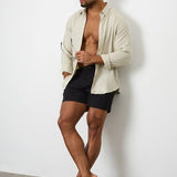 Shorts de baño híbridos en negro