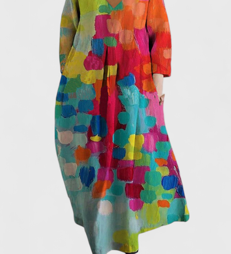 Ana - Vestido Fluido con Estampado