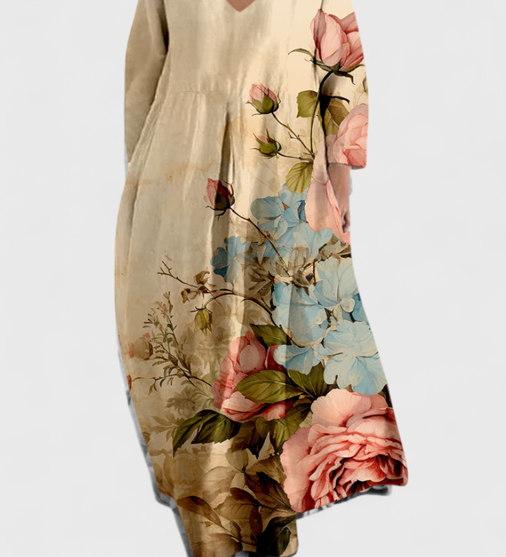 Ana - Vestido Fluido con Estampado