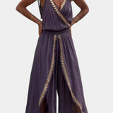 Lorena - Vestido Mono con Detalles Dorados