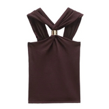 VEGA - Top Halter Mocha