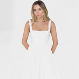 Maribel - Vestido Midi de escote cuadrado