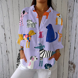 Helena - Blusa Leveza Estampado de Perros