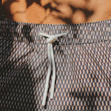 Pantalones Cortos de Baño Micro Geo Impresos de Secado Rápido en Negro