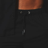 Shorts de baño lisos de secado rápido en negro