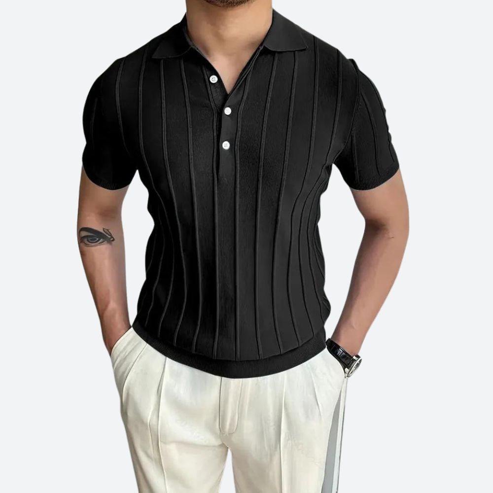 Camisa Polo - Mezcla Elástica Cuello en V
