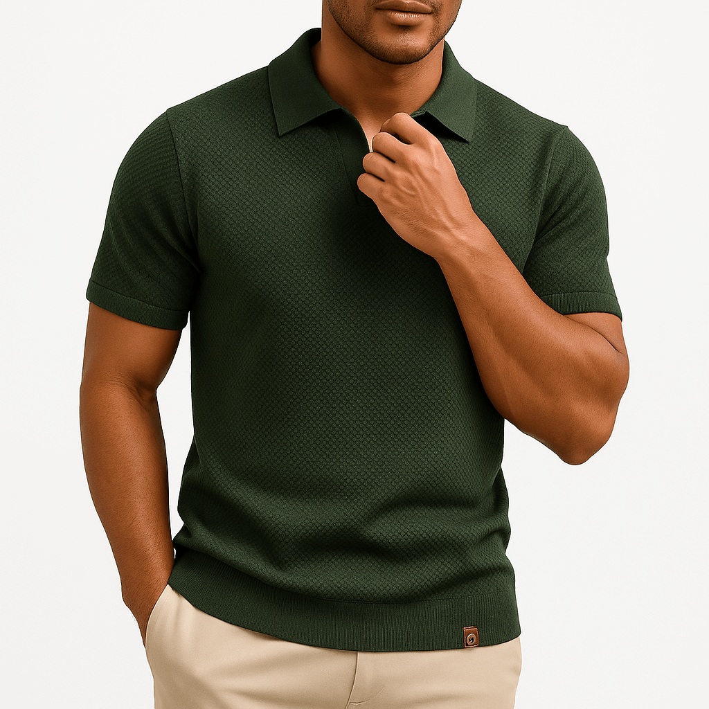 Camisa Polo de Poliéster - Texturizada