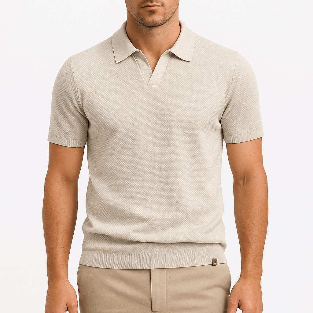 Camisa Polo de Poliéster - Texturizada