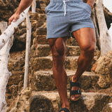 Shorts de baño impresos Micro Geo de secado rápido en azul