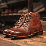 Caio - Botas Retro de Punta Redonda