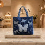 Bolso Artesanal - Mariposa Plateada