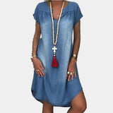 Vestido de Verano en Jean Amplio
