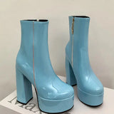 Carina - Botas con plataforma super alta con encanto y confianza