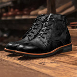 Caio - Botas Retro de Punta Redonda