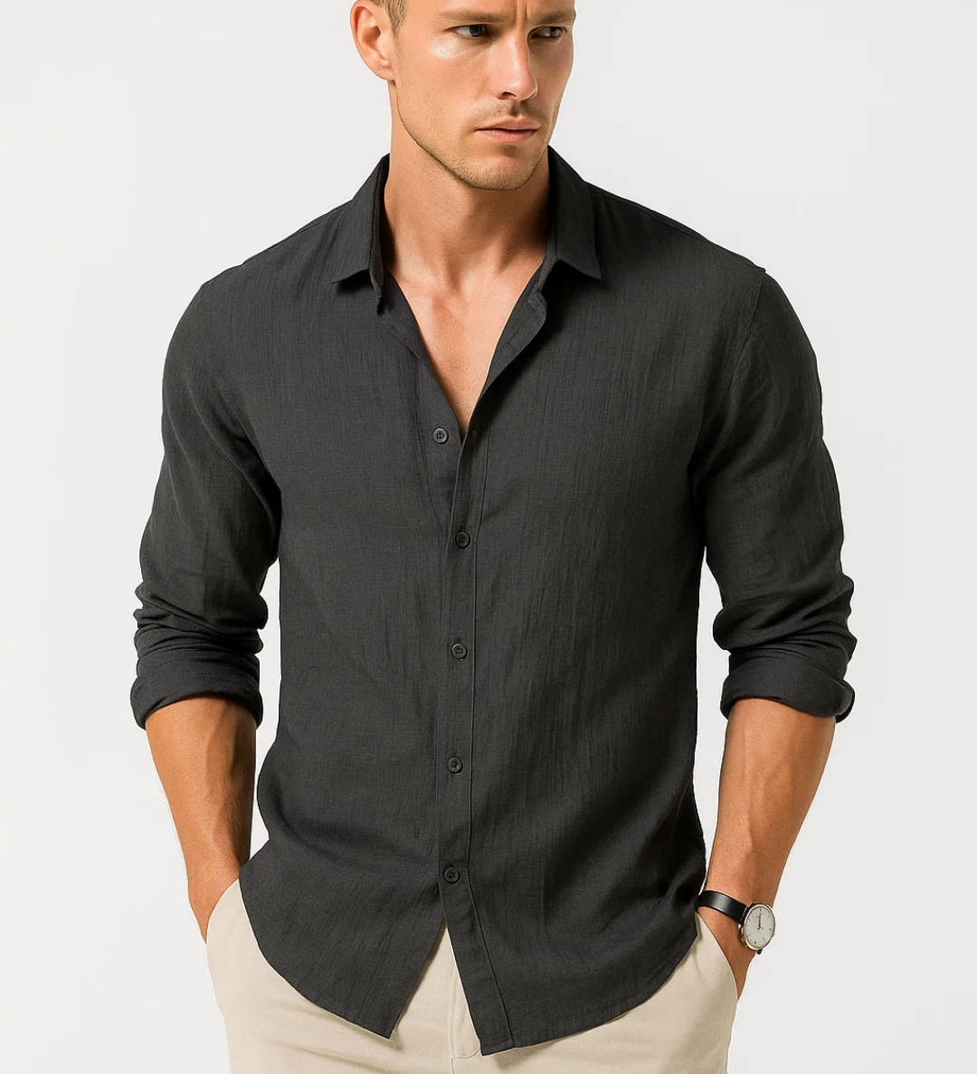 Camisa - Cuello Inteligente Botón Completo