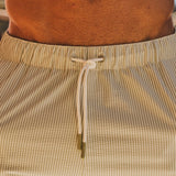 Pantalones de baño de rayas seersucker de secado rápido en salvia suave y blanco