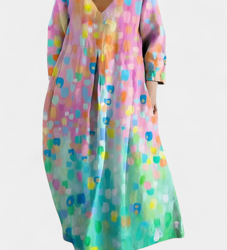 Ana - Vestido Fluido con Estampado