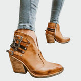 Botines de cuero retro