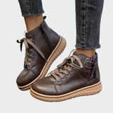 Botas ortopédicas de cuero de caña baja