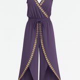 Lorena - Vestido Mono con Detalles Dorados