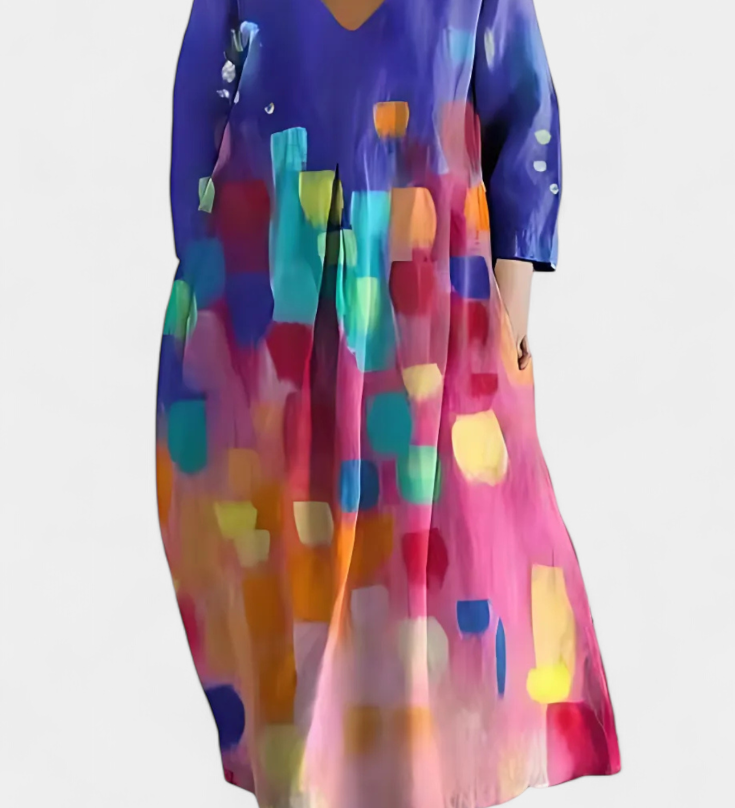 Ana - Vestido Fluido con Estampado
