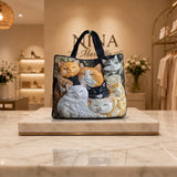 Bolso Artisanal Acolchado - Gatos Dormidos