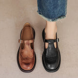 Vela - Zapatos Mary Janes Premium de Cuero