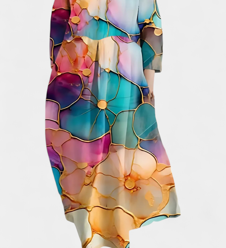 Ana - Vestido Fluido con Estampado