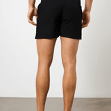Shorts de baño lisos de secado rápido en negro