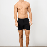 Shorts de baño lisos de secado rápido en negro